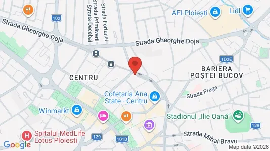 Apartments for rent i Ploieşti - kort over placeringen