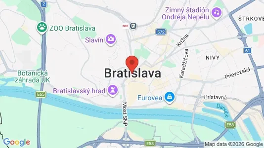 Apartments for rent i Bratislava Staré Mesto - kort over placeringen