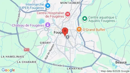 Apartments for rent i Fougères-Vitré - kort over placeringen
