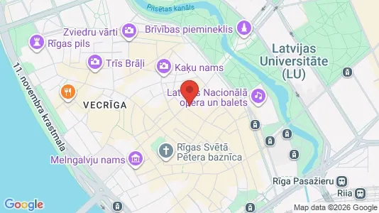 Apartments for rent i Riga Vecrīga - kort over placeringen