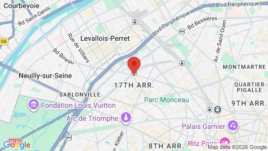 Apartments for rent i Paris 17ème arrondissement - kort over placeringen