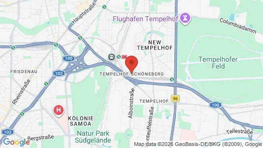 Rooms for rent i Berlin Tempelhof-Schöneberg - kort over placeringen