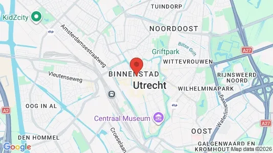 Apartments for rent i Utrecht Binnenstad - kort over placeringen