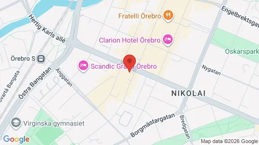 Rooms for rent i Örebro - kort over placeringen