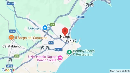 Apartments for rent i Giardini-Naxos - kort over placeringen