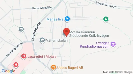 Apartments for rent i Motala - kort over placeringen