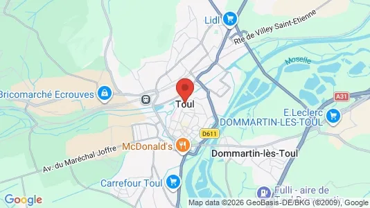 Apartments for rent i Toul - kort over placeringen