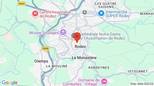 Apartments for rent i Rodez - kort over placeringen