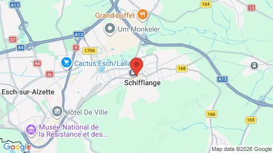 Apartments for rent i Schifflange - kort over placeringen