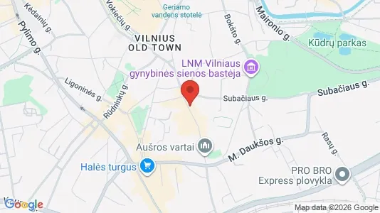 Apartments for rent i Vilnius Senamiestis - kort over placeringen