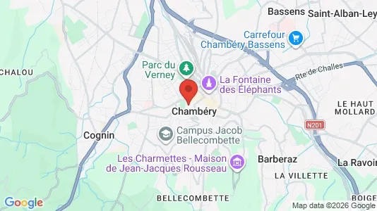 Houses for rent i Chambéry - kort over placeringen