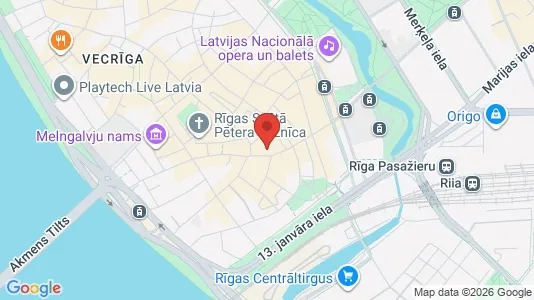 Apartments for rent i Riga Vecrīga - kort over placeringen