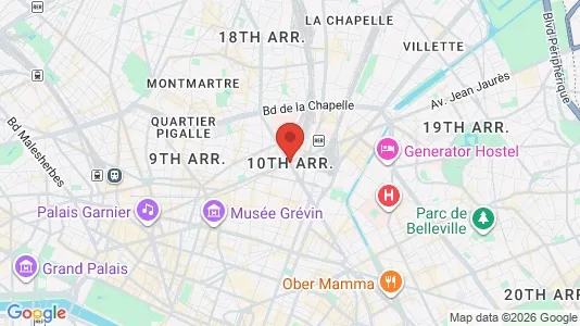 Apartments for rent i Paris 10ème arrondissement - kort over placeringen