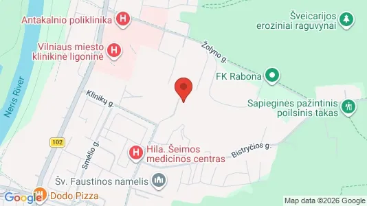 Apartments for rent i Vilnius Antakalnis - kort over placeringen