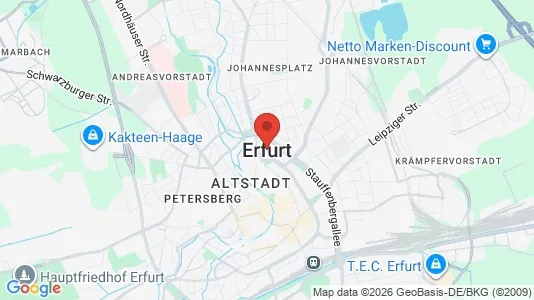 Houses for rent i Erfurt - kort over placeringen