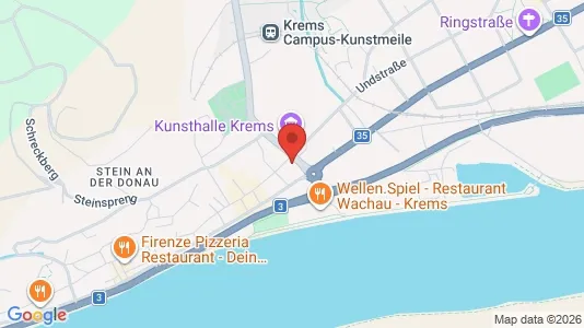 Apartments for rent i Krems an der Donau - kort over placeringen