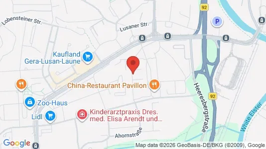Apartments for rent i Gera - kort over placeringen