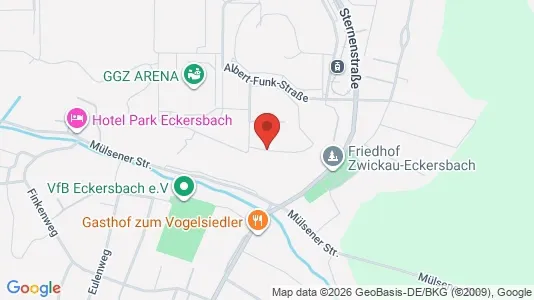 Apartments for rent i Zwickau - kort over placeringen