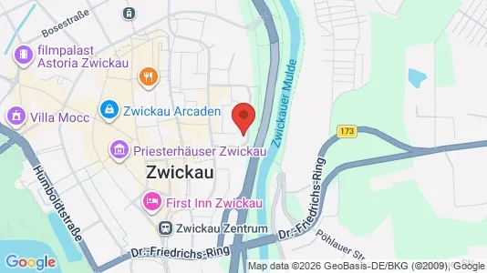 Apartments for rent i Zwickau - kort over placeringen