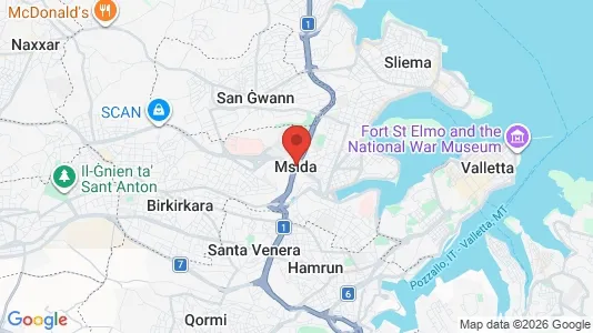 Apartments for rent i L-Imsida - kort over placeringen
