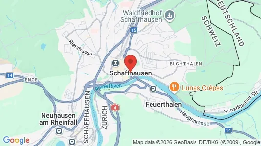 Apartments for rent i Schaffhausen - kort over placeringen
