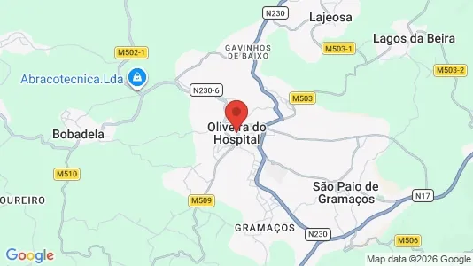 Apartments for rent i Oliveira do Hospital - kort over placeringen