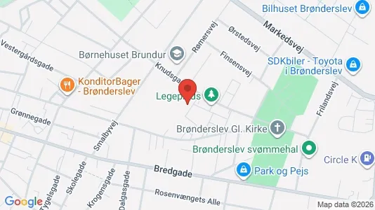 Apartments for rent i Brønderslev - kort over placeringen