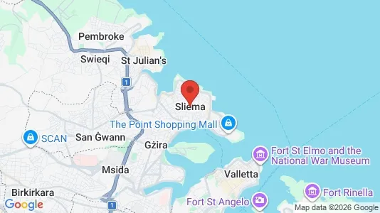 Houses for rent i Sliema - kort over placeringen