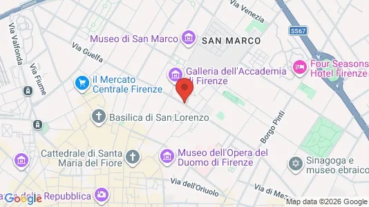 Apartments for rent i Florence - kort over placeringen