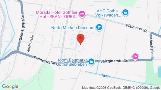 Apartments for rent i Gotha - kort over placeringen