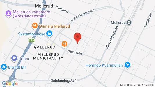 Apartments for rent i Mellerud - kort over placeringen