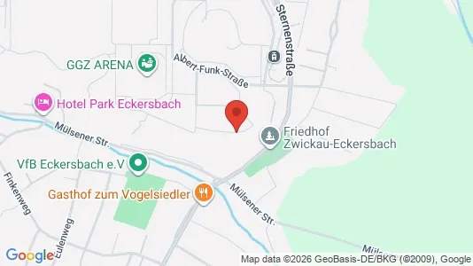 Apartments for rent i Zwickau - kort over placeringen