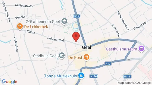 Apartments for rent i Geel - kort over placeringen