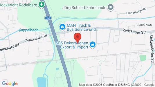 Apartments for rent i Chemnitz - kort over placeringen