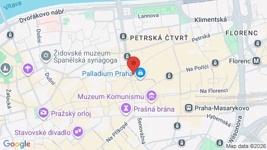 Apartments for rent i Prague 1 - kort over placeringen