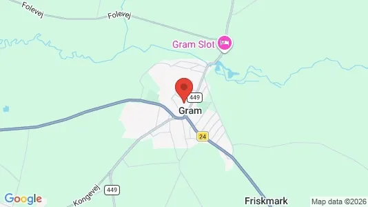 Houses for rent i Gram - kort over placeringen