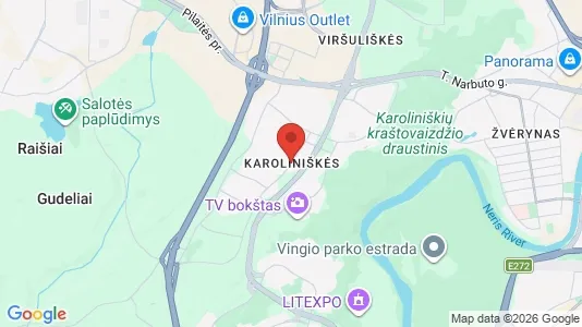 Apartments for rent i Vilnius Karoliniškės - kort over placeringen