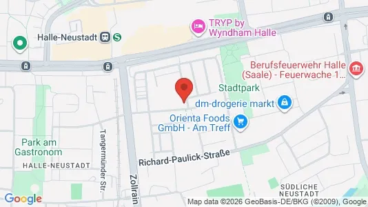 Apartments for rent i Halle (Saale) - kort over placeringen