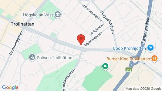 Rooms for rent i Trollhättan - kort over placeringen