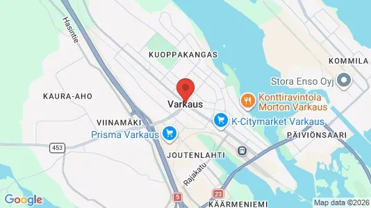 Houses for rent i Varkaus - kort over placeringen