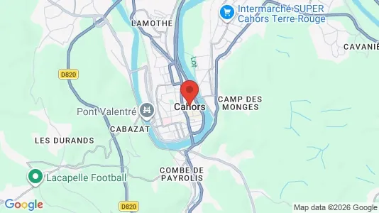 Apartments for rent i Cahors - kort over placeringen