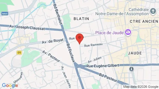 Apartments for rent i Clermont-Ferrand - kort over placeringen