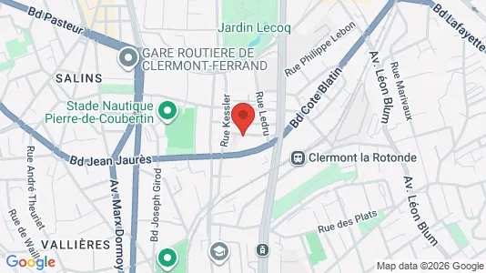 Apartments for rent i Clermont-Ferrand - kort over placeringen