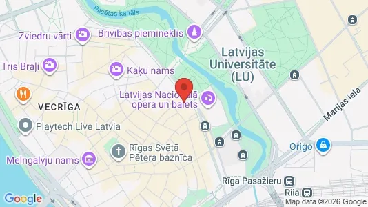 Apartments for rent i Riga Vecrīga - kort over placeringen