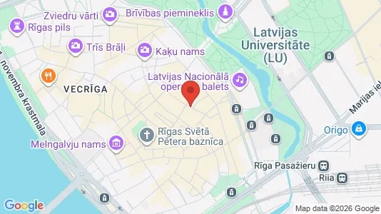 Apartments for rent i Riga Vecrīga - kort over placeringen