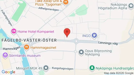 Apartments for rent i Nyköping - kort over placeringen
