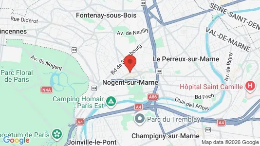 Houses for rent i Nogent-sur-Marne - kort over placeringen