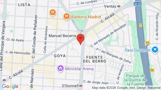 Apartments for rent i Madrid Retiro - kort over placeringen