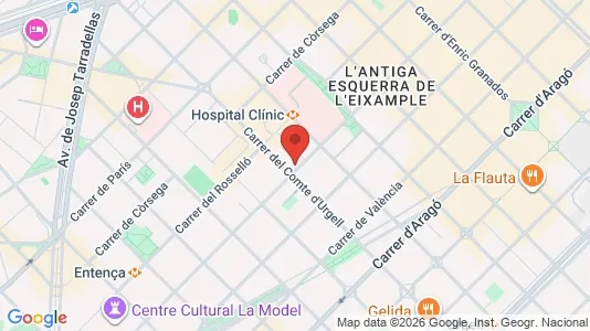 Apartments for rent i Barcelona Eixample - kort over placeringen