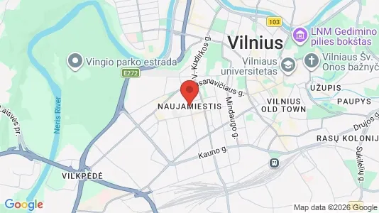 Apartments for rent i Vilnius Naujamiestis - kort over placeringen
